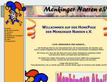 Tablet Screenshot of menkinger-narren.de
